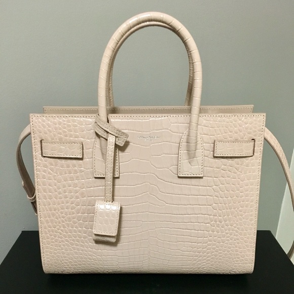 YSL SAC DE JOUR BABY IN CROCODILE EMBOSSED LEATHER - Picture 1 of 2